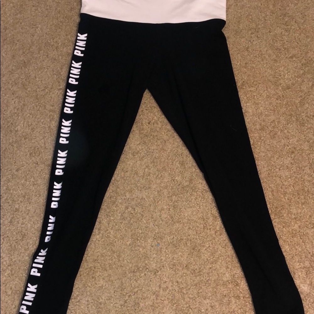 PINK Foldover Yoga Leggings